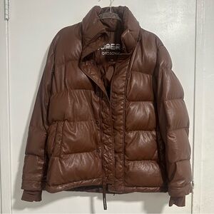 Superdry Women's Brown Puffer Jacket
